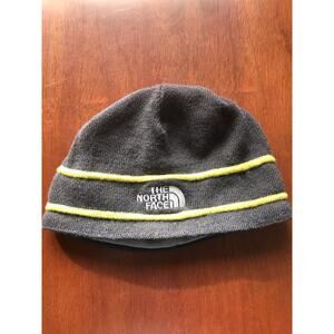 North Face Child's Beanie Black Yellow Hat One Size